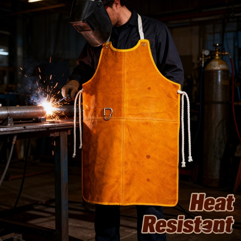 Woodworking Apron - Durable Leather Welding Apron Heat Resistant