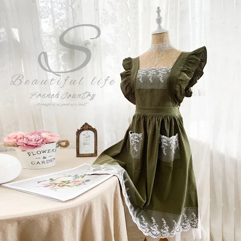 Female Women Apron Cotton Line - đánh giá và giá Woodworking Apron