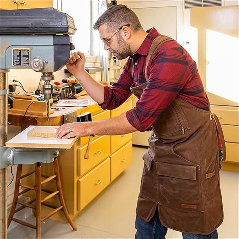 Wax Heavy Thickened Canvas Apr - đánh giá và giá Woodworking Apron