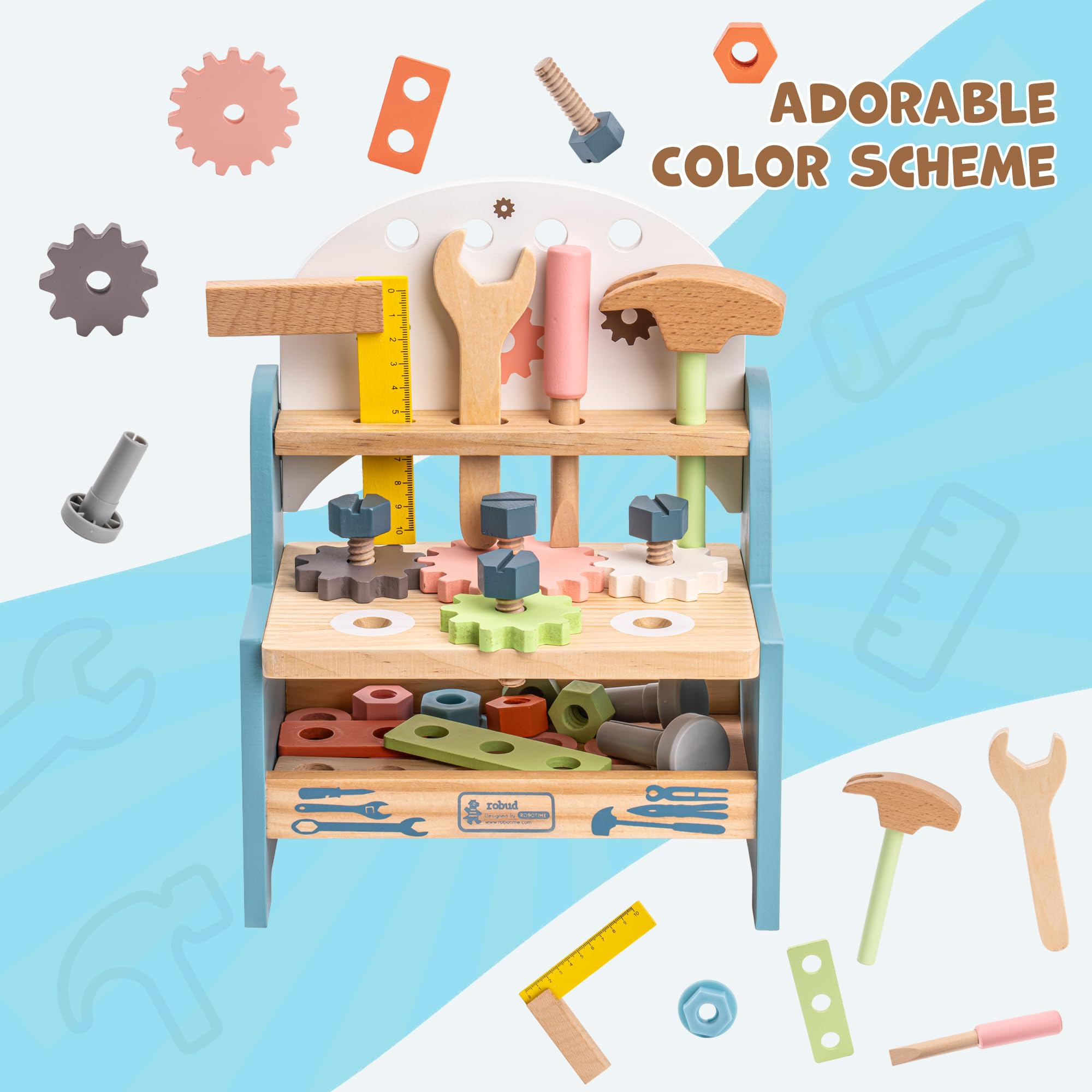 ROBUD Mini Wooden Play Tool Wo - đánh giá và giá Woodworking Shop